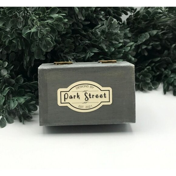 Decorative small Wooden Trinket Box With Decoupage Floral Rose design with brown - Picture 6 of 6